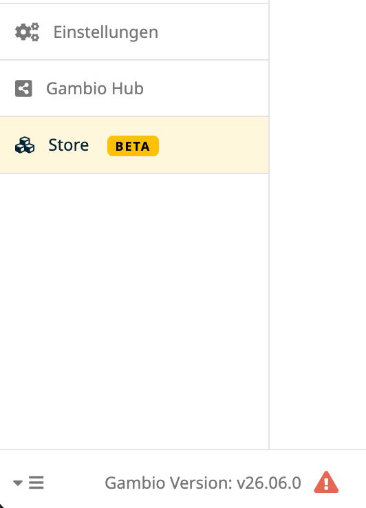 Shop version number