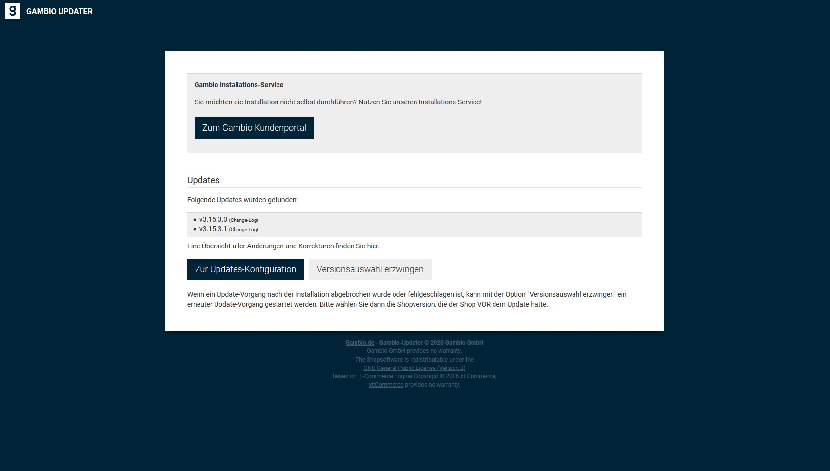 Gambio Updater