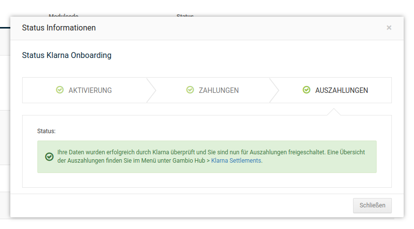 Anmeldung erfolgreich