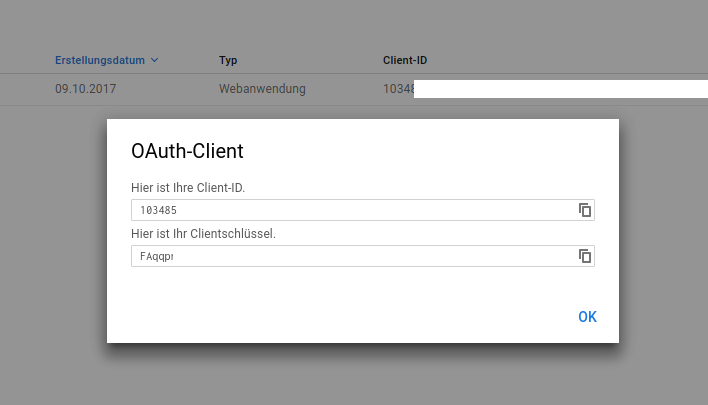 OAuth-Client-ID erstellen