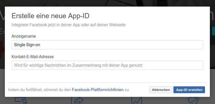 App-ID erstellen