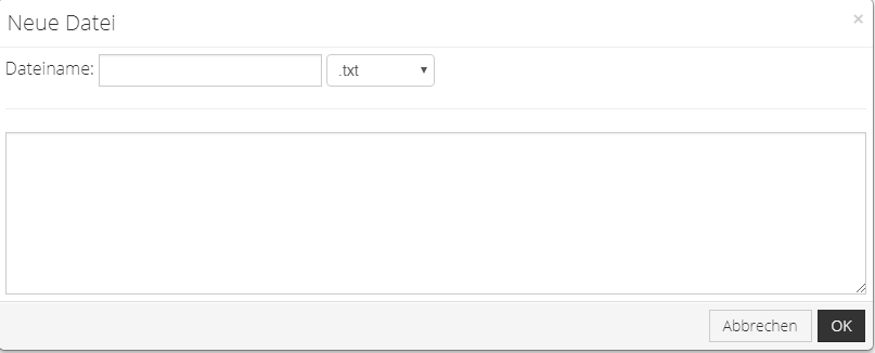 Dialog _**Neue Datei**_