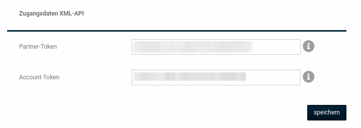 Abschnitt _**Zugangsdaten XML-API**_