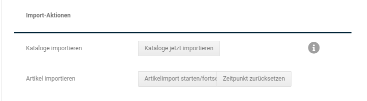 Abschnitt _**Import-Aktionen**_