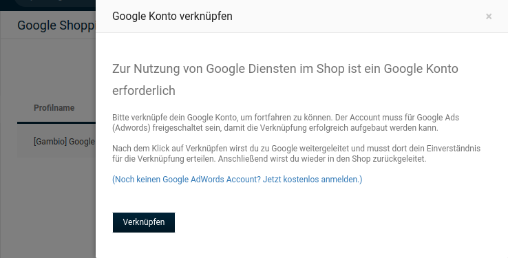 Auswahl eines Menüpunkts ohne Verknüpfung