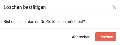 Löschen bestätigen