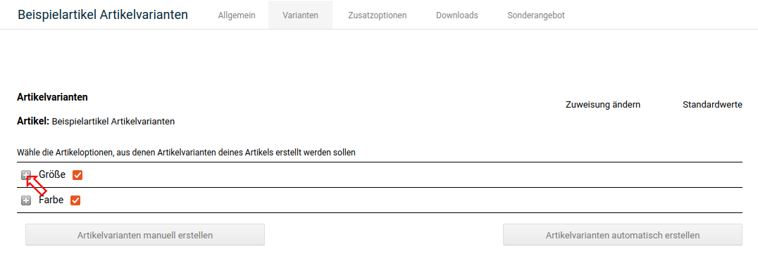 Ansicht _**Zuweisung ändern**_ in der Übersicht