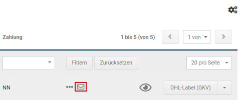 Bestellung ohne versendete Bestellbestätigung in der Bestellübersicht