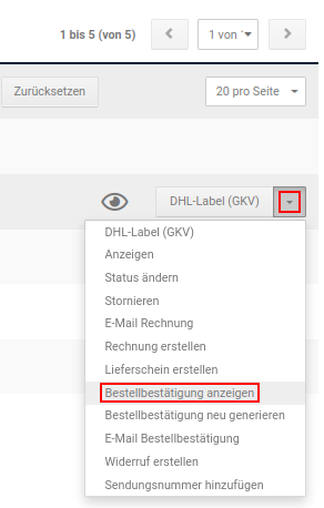 Dropdown-Schaltfläche
