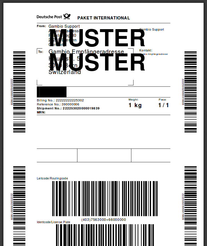 Versandlabel
