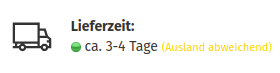 Anzeige der Lieferzeit in der Artikel-Detailansicht