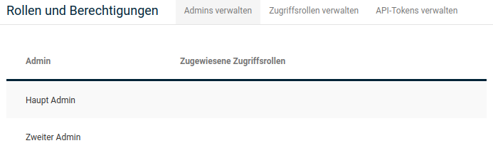 Bereich _**Admins verwalten**_