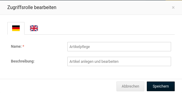 _**Zugriffsrolle bearbeiten**_