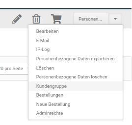 Kunde auswählen