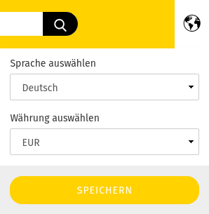 Ausgeklappte Lokalisierung