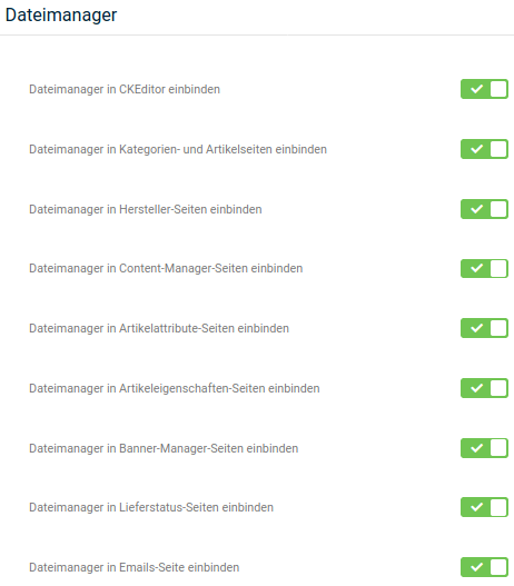Konfiguration des Dateimanagers