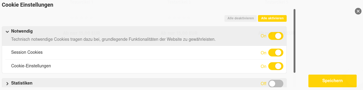 Die Cookie Einstellungen