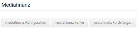 Mediafinanz-Modul nach der Installation