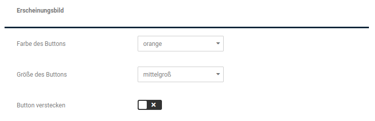 Einstellungen für das Erscheinungsbild