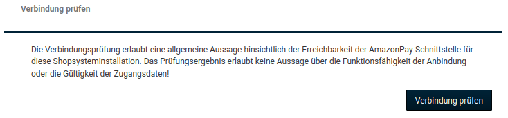 Verbindung prüfen