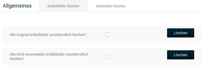 Artikelbilder löschen