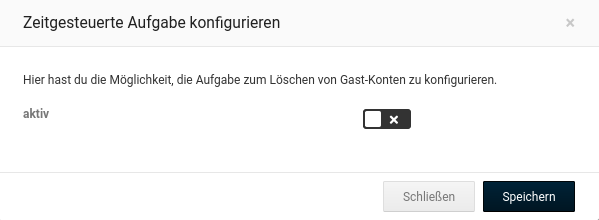 Aktivieren einer zeitgesteuerten Aufgabe