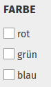 Anzeige als Checkboxen
