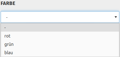 Anzeige als Dropdown