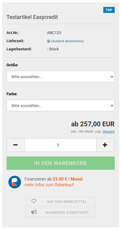 Darstellung im Honeygrid Theme