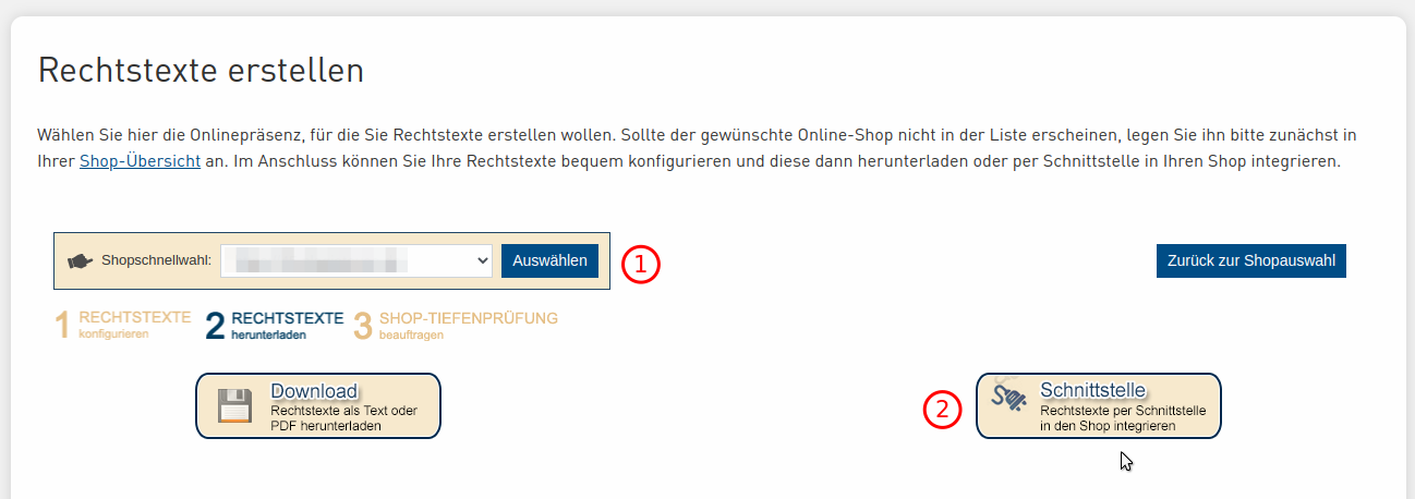 Integrieren per Schnittstelle