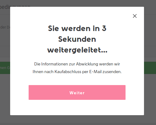 Weiterleitung zu Klarna