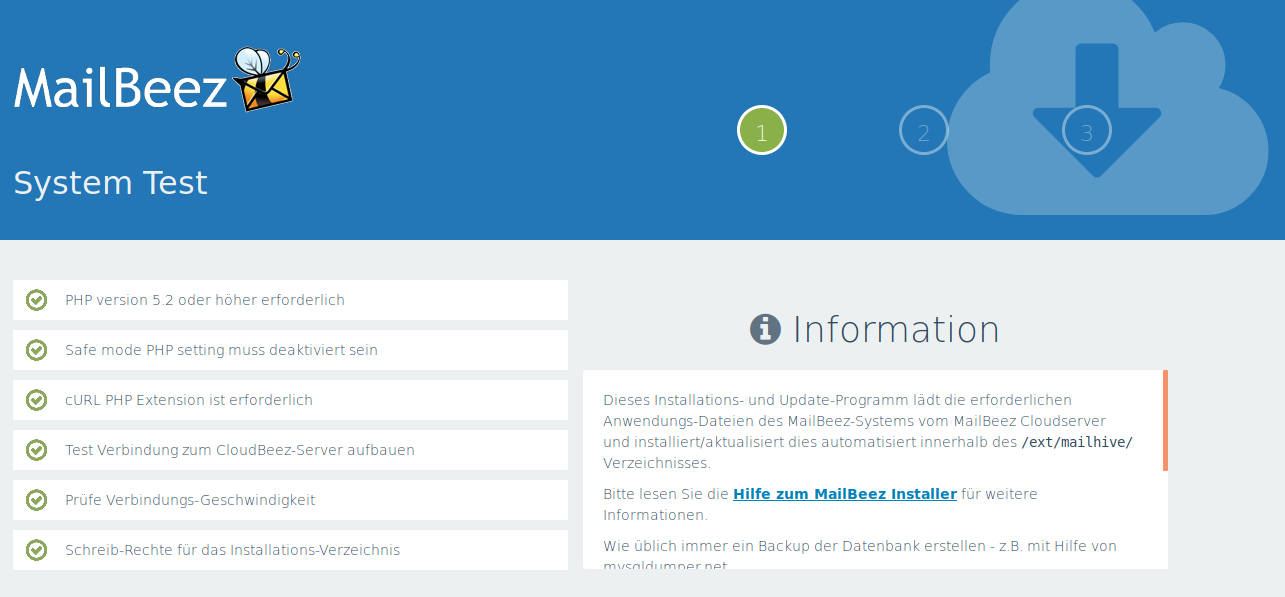 Durchführen des Systemtests
