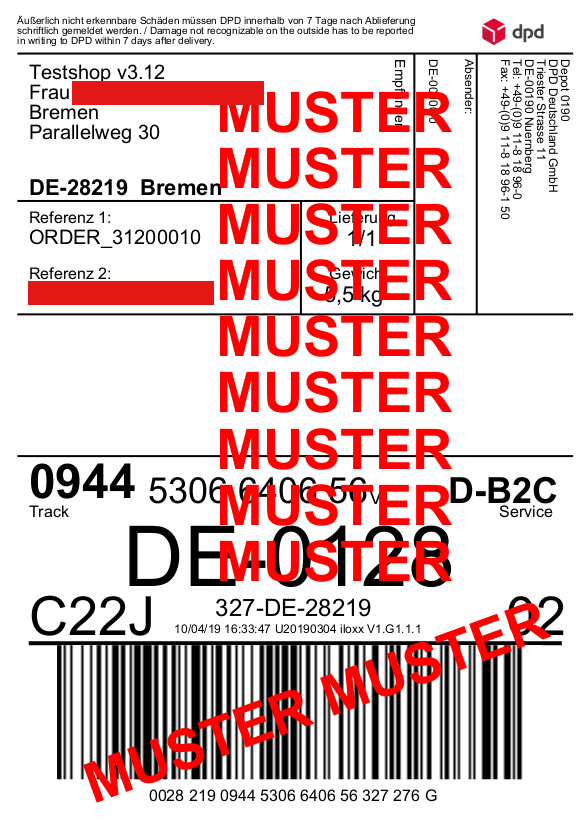 Muster-Label