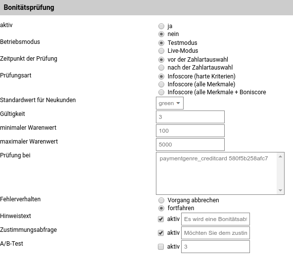 Bonitätsprüfung