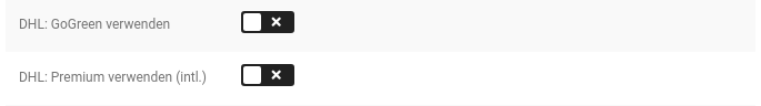 _**DHL: GoGreen**_ und _**DHL: Premium**_ verwenden