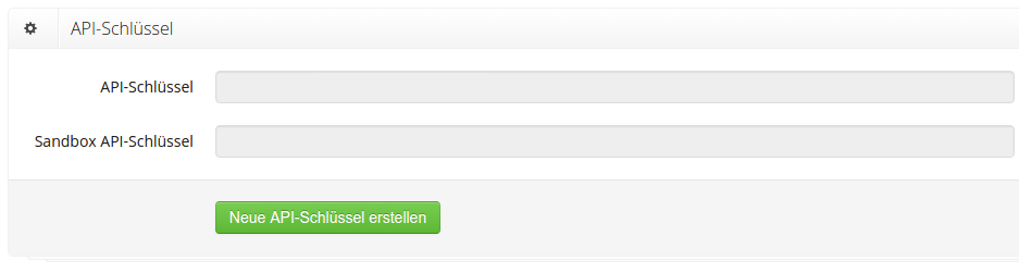 Anzeige der API-Schlüssel bei Shipcloud
