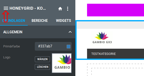 Aufruf der Theme-Übersicht aus dem StyleEdit 4