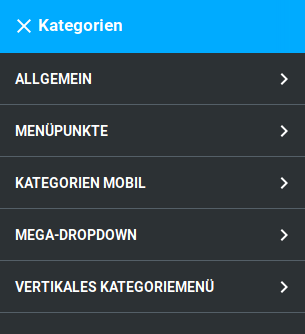 Unterabschnitte unter _**Bereiche / Kategorien**_