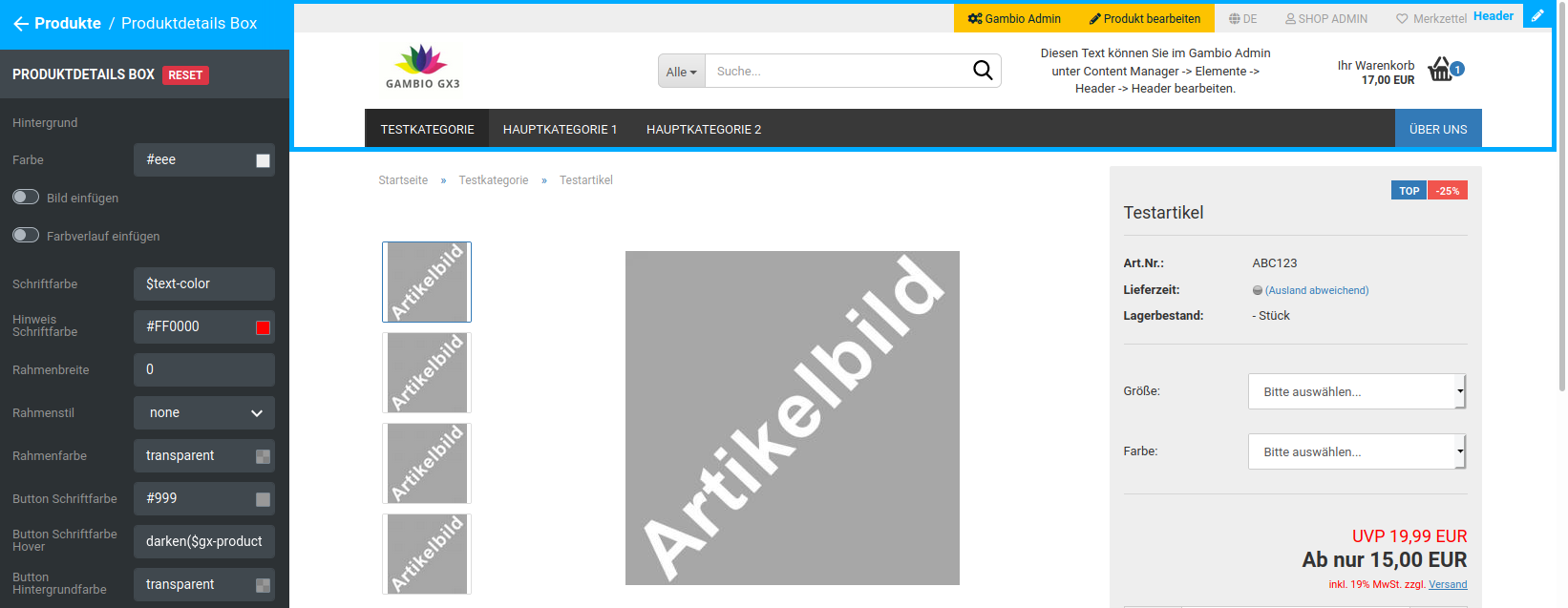 Hinweis Schriftfarbe rot (#FF0000)