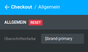 Einstellung unter _**Bereiche / Checkout / Allgemein**_