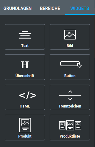 Widgets im StyleEdit