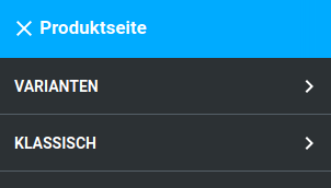 Aufteilung unter _**Bereiche / Produktseite**_