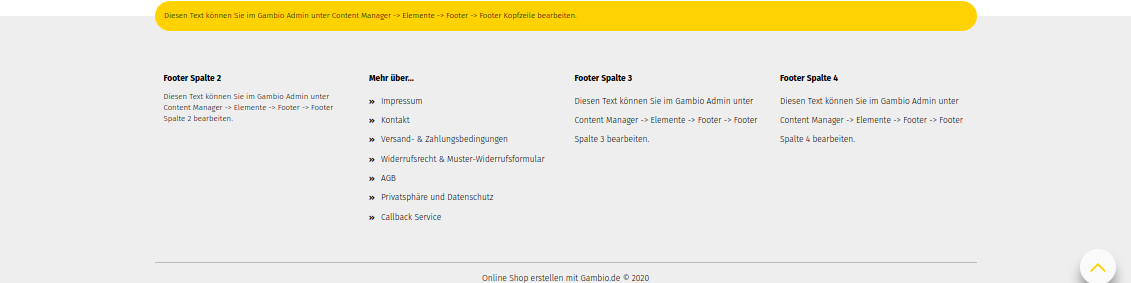 Footer mit Wrapping